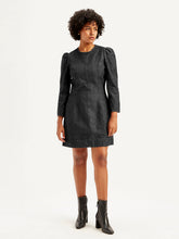 Load image into Gallery viewer, Women's Solid Black Round Neck Dress