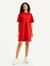 Load image into Gallery viewer, Women's Solid Red Crew Neck Dress