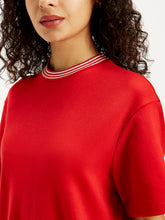 Load image into Gallery viewer, Women's Solid Red Crew Neck Dress