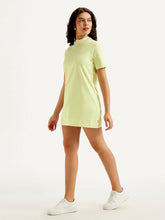 Load image into Gallery viewer, Women's Solid Light Green Collar Neck Dress