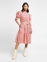 Load image into Gallery viewer, Women's Printed Cream Round Neck Dress