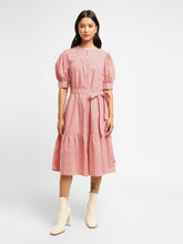 Load image into Gallery viewer, Women's Printed Cream Round Neck Dress