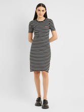 Load image into Gallery viewer, Women's Striped Round Neck Dress