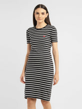 Load image into Gallery viewer, Women's Striped Round Neck Dress