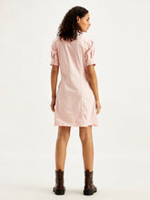 Load image into Gallery viewer, Women's Solid Light Pink Spread Collar Shirt Dress