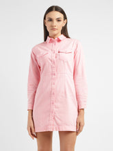 Load image into Gallery viewer, Women's Solid Spread Collar Dress