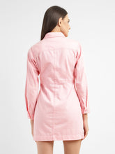 Load image into Gallery viewer, Women's Solid Spread Collar Dress