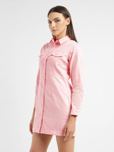 Load image into Gallery viewer, Women's Solid Spread Collar Dress