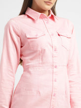 Load image into Gallery viewer, Women's Solid Spread Collar Dress