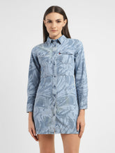 Load image into Gallery viewer, Women's Printed Spread Collar Dress
