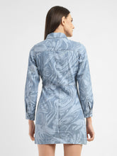 Load image into Gallery viewer, Women's Printed Spread Collar Dress