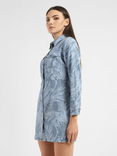Load image into Gallery viewer, Women's Printed Spread Collar Dress