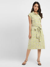 Load image into Gallery viewer, Women's Printed Spread Collar Dress