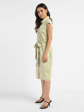 Load image into Gallery viewer, Women's Printed Spread Collar Dress