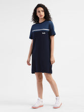 Load image into Gallery viewer, Women's Colorblock Round Neck Dress