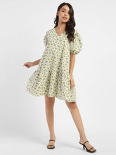 Load image into Gallery viewer, Women's Floral Print V Neck Dress
