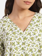 Load image into Gallery viewer, Women's Floral Print V Neck Dress