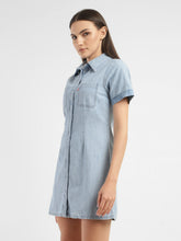 Load image into Gallery viewer, Women's Solid Spread Collar Dress