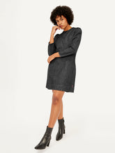 Load image into Gallery viewer, Women&#39;s Solid Black Round Neck Dress
