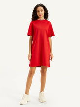 Load image into Gallery viewer, Women&#39;s Solid Red Crew Neck Dress
