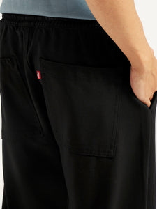 Men's Black Relaxed Fit Track Pants