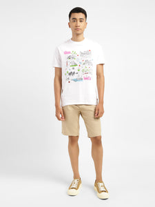 Men's Graphic Print Crew Neck T-shirt