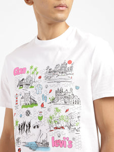 Men's Graphic Print Crew Neck T-shirt