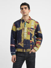 Load image into Gallery viewer, Men&#39;s Colorblock Collar Neck Denim Jacket

