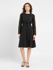 Women's Solid V Neck Dress