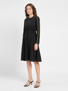 Women's Solid V Neck Dress