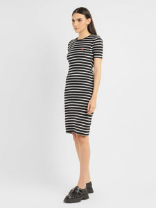 Women's Striped Round Neck Dress