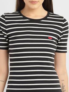 Women's Striped Round Neck Dress