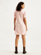 Load image into Gallery viewer, Women&#39;s Solid Light Pink Spread Collar Shirt Dress
