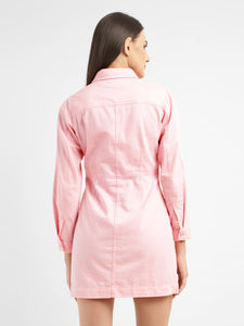 Women's Solid Spread Collar Dress