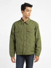 Load image into Gallery viewer, Men&#39;s Solid Green Collar Neck Padded Jacket
