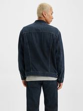 Load image into Gallery viewer, Men&#39;s Solid Spread Collar Denim Jacket
