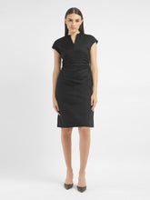Load image into Gallery viewer, Women&#39;s Solid Black V Neck Dress
