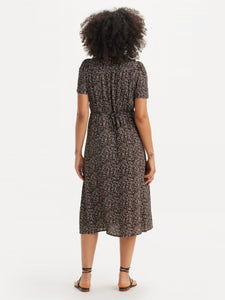 Women's Printed Multicolor Crew Neck Dress