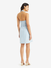 Load image into Gallery viewer, Women&#39;s Solid Light Blue Crew Neck Dress
