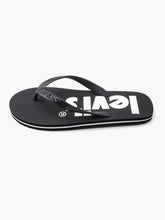 Load image into Gallery viewer, Men&#39;s Black Debossed &amp; Printed Logo Flip-Flops
