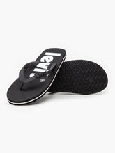 Load image into Gallery viewer, Men&#39;s Black Debossed &amp; Printed Logo Flip-Flops
