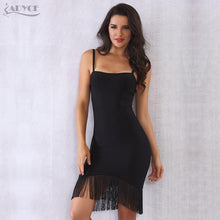 Load image into Gallery viewer, ADYCE Vestido Mini Spaghetti Strap Tassel Bodycon Bandage Fringe Party Dress - H3214
