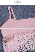 Load image into Gallery viewer, ADYCE Vestido Mini Spaghetti Strap Tassel Bodycon Bandage Fringe Party Dress - H3214

